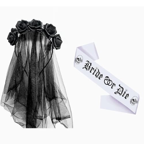 Mocoocouture Brautflügelstirnband Mädchen Braut Kopfbedeckung Dark Flower Masqueraden Halloween Braut Brautbrautparty Mocoocouture Brautflügelstirnband Mädchen Braut Kopfbedeckung Dark Flower Masqueraden Halloween Braut Brautbrautparty von Mocoocouture