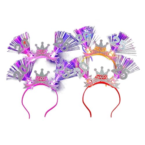 Mocoocouture Glühen 2025 Neujahrs LED Stirnbänder Mehrfarbige LED 2025 Neujahr Stirnbänder 4pcs Set Für Partyumgebung Mocoocouture Glühen 2025 Neujahrs LED Stirnbänder Mehrfarbige LED 2025 Neujahr Stirnbänder 4pcs Set Für Partyumgebung von Mocoocouture