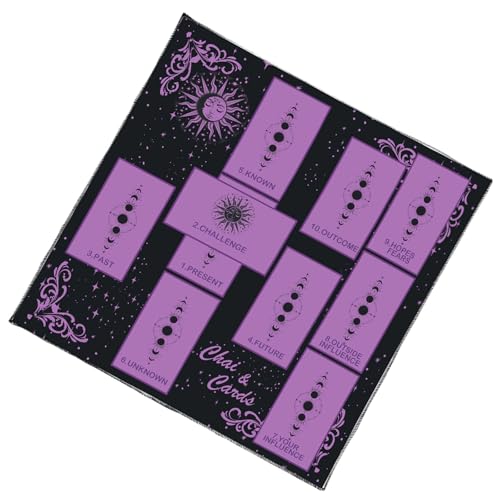 Mocoocouture Mystische Schmetterlings Und Blumen Tarot Tarots Lesen Stoff Wahrsagerungstisch Für Wahrsagungsmeditationen Und Yoga Haltbarkeit Tarots Lesen Stoff von Mocoocouture