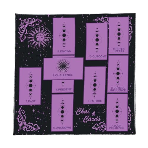 Mocoocouture Mystische Schmetterlings Und Blumen Tarot Tarots Lesen Stoff Wahrsagerungstisch Für Wahrsagungsmeditationen Und Yoga Haltbarkeit Tarots Lesen Stoff von Mocoocouture