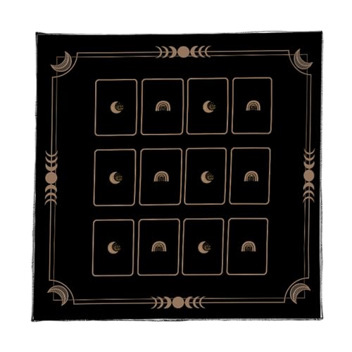 Mocoocouture Velvets Tarots Lesen Stoff Okkulte Symbole Künstlerische Samtlvination Matten Spirituelle Praxis Accessoire Faltbare Tarots Ritualmatte von Mocoocouture