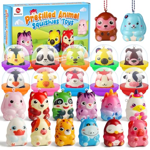 Mocoosy 24pcs tierische Squishy-Spielzeuge für Partygeschenke für Kinder,langsam aufsteigende Quetschspielzeug für Party-Goodie-Bag-Füller,Pinata-Stuffer,Strumpffüller,kleines Preisgeschenk für Kinder Mocoosy 24pcs tierische Squishy-Spielzeuge für Partygeschenke für Kinder,langsam aufsteigende Quetschspielzeug für Party-Goodie-Bag-Füller,Pinata-Stuffer,Strumpffüller,kleines Preisgeschenk für Kinder von Mocoosy