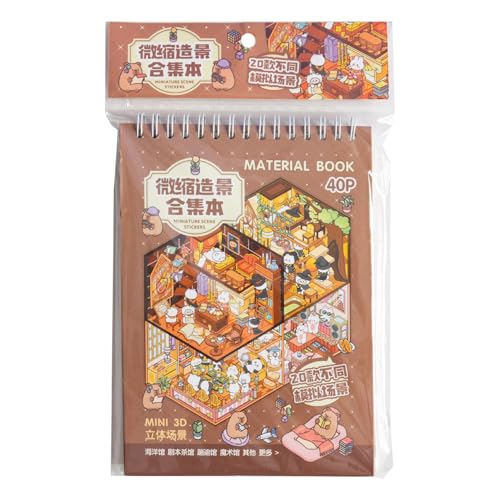 Mocrop 20 Sätze 3D Sticker Scene Book, Kinder DIY House Sticker Set, Verschiedene Szenarien wie Cafés, Spielhallen, Partysäle, Tierhandlungen, Mit 2 Pinzetten, Sticker Therapy, Geschenke Für Kinder Mocrop 20 Sätze 3D Sticker Scene Book, Kinder DIY House Sticker Set, Verschiedene Szenarien wie Cafés, Spielhallen, Partysäle, Tierhandlungen, Mit 2 Pinzetten, Sticker Therapy, Geschenke Für Kinder von Mocrop