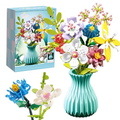 Mocrop Blumenstrauß Klemmbausteine Mit Vase, 792 Stück 8 Blumen Klemmbausteine Blumen Suite Home Deko, Valentinstag, Passende Geschenke Für Freundinnen, Freunde, Mütter Mocrop Blumenstrauß Klemmbausteine Mit Vase, 792 Stück 8 Blumen Klemmbausteine Blumen Suite Home Deko, Valentinstag, Passende Geschenke Für Freundinnen, Freunde, Mütter von Mocrop