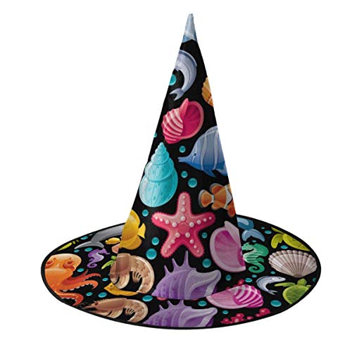 Cartoon Sea Creatures Halloween Hexenhut Kostüm Accory für Party von Mocturnity