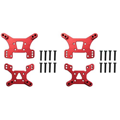 Mocturnity 2 x 144001 Teil und hinten, Stoßturm, Karten-Set, Ersatzteile, für 144001 1/14 4WD RC Auto, Rot von Mocturnity