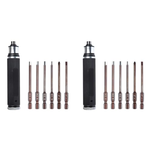 Mocturnity 2X 6 im 1 Schraubendreher Reparatur Werkzeug Kit 1,5 mm 2,0 mm 2,5 mm 3,0 mm Alles in Einem Sechskant Schraubendreher Handset für RC FPV Racing Drone von Mocturnity
