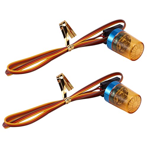 Mocturnity 2X Multifunktion LED Lampe Stroboskop/Blink/Rotation Licht für 1:10 RC Modell Auto 1:14 Tractor RC Enginee Ring Truck von Mocturnity