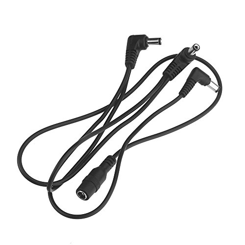 Mocturnity 3-Wege-Kabel für Gänseblümchen, Elektrode, Kupferdraht, für Gitarreneffekte, Splitter, Netzteiladapter, Schwarz von Mocturnity