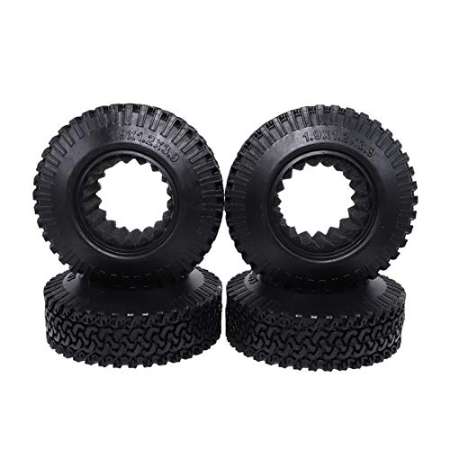 Mocturnity 4 StüCke RC 1:10 Crawler Beadlock Reifen 1,9 Gummi Rad Reifen 98Mm Reifen für RC Auto Axial SCX10 von Mocturnity