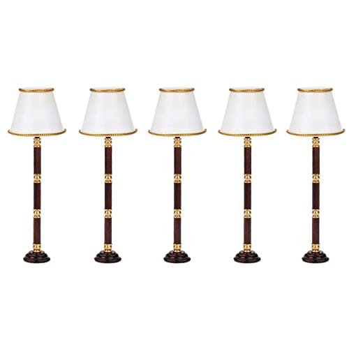 Mocturnity 5X 1/12 Puppenhaus Miniature LED Licht Stehleuchte Batterie Betriebener Schalter Drahtlos Betrieben von Mocturnity
