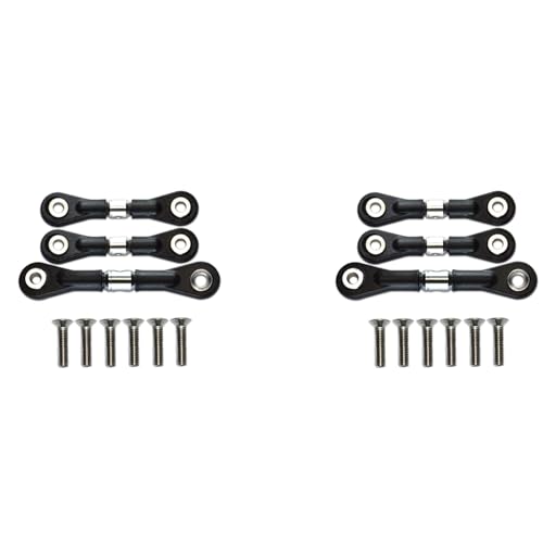 Mocturnity 6 Stück Servo-Lenkstange für TT-02 TT-02T TT02 TT02T TT02T 1/10 RC Zubehör für Auto-Upgrade, Silber von Mocturnity