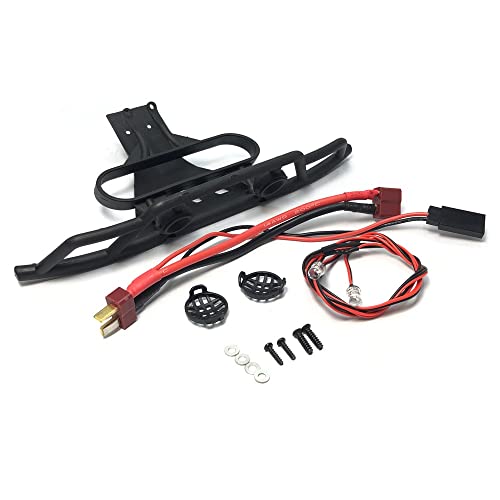 Mocturnity Frontstoßstange mit LED-Licht für 144001 144010 124016 124017 124018 124019 RC Car Upgrades Dekorationsteile von Mocturnity