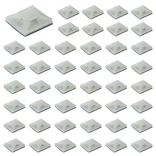 Mocturnity Halterung für Kabelbinder, 3 mm, Halterung aus Kunststoffdraht, selbstklebend, 200 Stück von Mocturnity