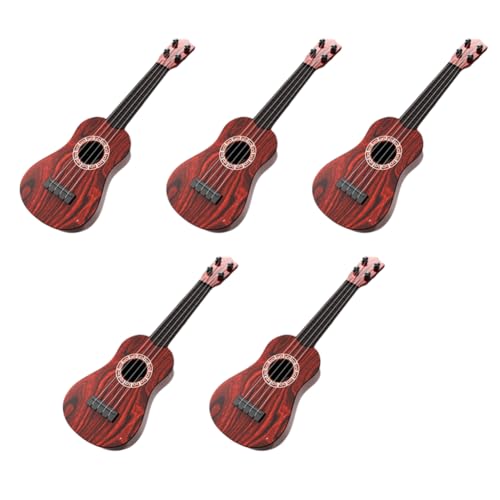 Mocturnity Rote Gitarre für Kinder, Ukulele, Instrument für Anfänger, Gitarre für Kleinkinder, Mini-Größe, klassische Ukulele von Mocturnity