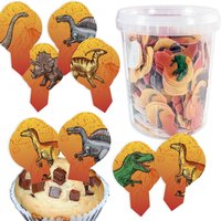 Großpack Dinosaurier Dekopicker, Esspapier Oblate, 600 Stk. Großpack Dinosaurier Dekopicker, Esspapier Oblate, 600 Stk. von Modecor