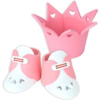 Zuckerfigurenset Krone und Schuhe in rosa, 3-teilig Zuckerfigurenset Krone und Schuhe in rosa, 3-teilig von Modecor