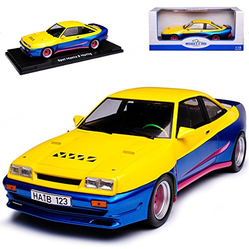 Model Car Group Opel Manta B Mattig Filmfahrzeug Manta Manta 1975-1988 1/18 Modell Auto mit individiuellem Wunschkennzeichen von Model Car Group