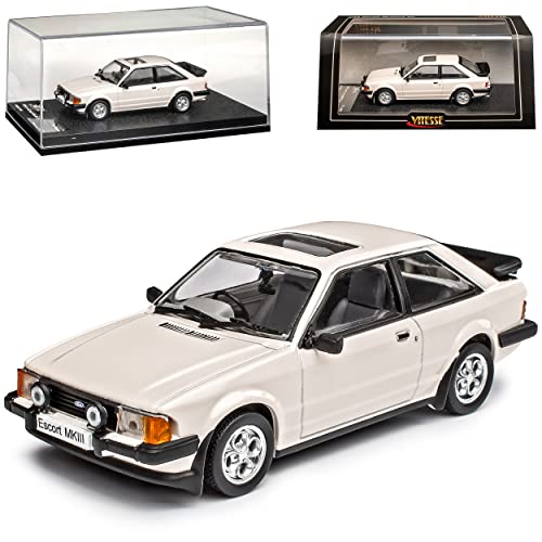 Ford Escort MK3 XR3i 3 Türer Weiss 3. Generation 1980-1986 1/43 Vitesse Modell Auto mit individiuellem Wunschkennzeichen von Model Car