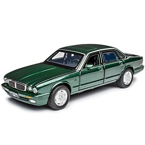 Jaguar XJ6 Limousine Grün 3. Generation 1979-1992 mit Licht und Sound 1/32 Tayumo Modell Auto mit oder ohne individiuellem Wunschkennzeichen von Model Car