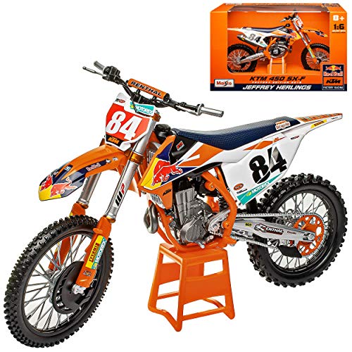K-T-M 450 SX-F Nr 84 Jeffrey Herlings 2018 Motocross 1/6 Modell Motorrad K-T-M 450 SX-F Nr 84 Jeffrey Herlings 2018 Motocross 1/6 Modell Motorrad von Model Car