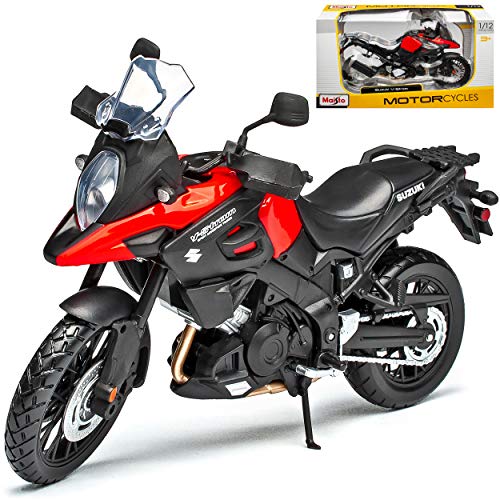 Suzuki V-Strom Rot 1/12 Modell Motorrad mit individiuellem Wunschkennzeichen von Model Car