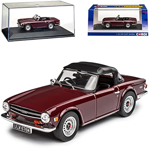 Triumph TR6 Cabrio Dunkel Damson Rot 1968-1976 1/43 Corgi Vanguards Modell Auto Triumph TR6 Cabrio Dunkel Damson Rot 1968-1976 1/43 Corgi Vanguards Modell Auto von Model Car