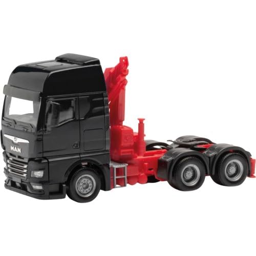 Herpa 313100-003 H0 Man TGX GX Zugmaschine mit Ladekran 3achs (6x4), schwarz von Modellbahnshop Korn