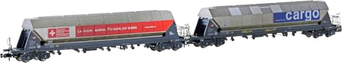 Hobbytrain H23479 N 2er Set Silowagen Taggnpps, SBB-Cargo, Ep. VI, gealtert Hobbytrain H23479 N 2er Set Silowagen Taggnpps, SBB-Cargo, Ep. VI, gealtert von Modellbahnshop Korn