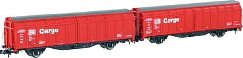 Hobbytrain H24651 N 2er Set Schiebewandwagen Hbbillns, DB-Cargo, Ep. V von Modellbahnshop Korn