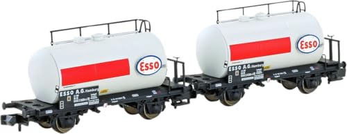 Hobbytrain H24832 N 2er Set Kesselwagen Uerdingen, DB, Ep. IV 'ESSO' von Modellbahnshop Korn