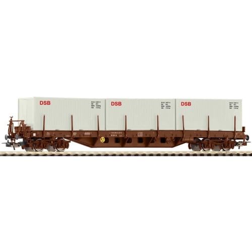 Piko 24527 H0-Containertragwagen Rs mit 3 Containern, DSB, Ep.IV von Modellbahnshop Korn