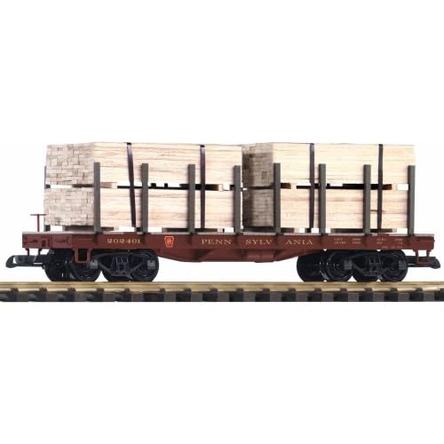 Piko 38799 G Rungenwagen mit Holzladung, PRR, Ep. I-VI von Modellbahnshop Korn