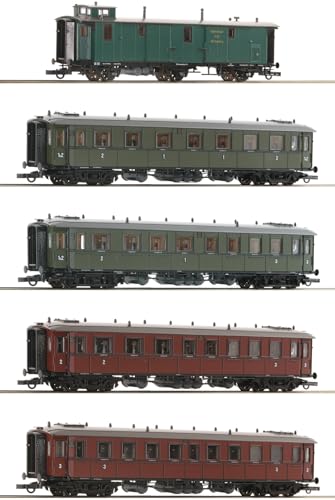 Roco 6200076 H0 5er Set Personenwagen, K.W.St.E., Ep. I von Modellbahnshop Korn