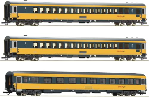 Roco 6200082 H0 3er Set Personenwagen, RegioJet, Ep. VI von Modellbahnshop Korn