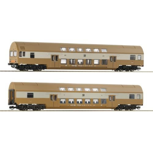 Roco 6280025 TT 2-TLG. Set 1: Doppelstockwagen, DR, Ep. IV von Modellbahnshop Korn