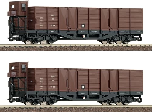 Roco 6640004 H0e 2er Set Offene Güterwagen OOM/s, ÖBB, Ep. IV von Modellbahnshop Korn