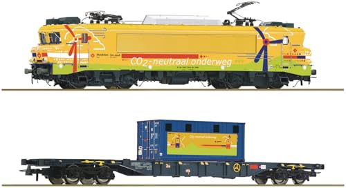 Roco 7520117 H0 Zugset mit E-Lok 1756 und Containertragwagen, STRUKTON Rail, Ep. VI von Modellbahnshop Korn