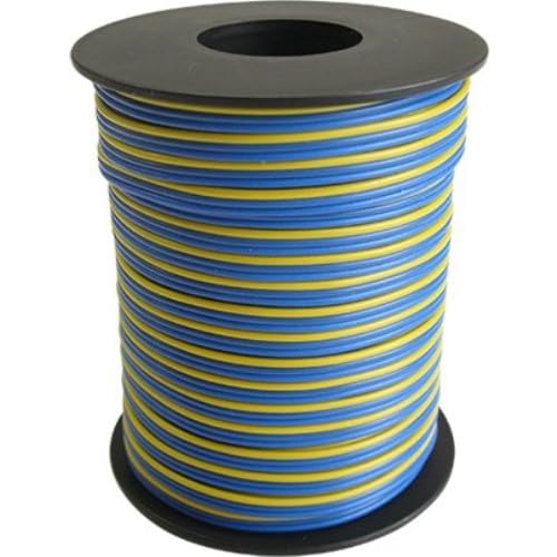 Modellbau Schönwitz Drillingslitze für Modellbahnweichen, 3x0,14 mm², 25 m (blau/blau/gelb) von Modellbau Schönwitz