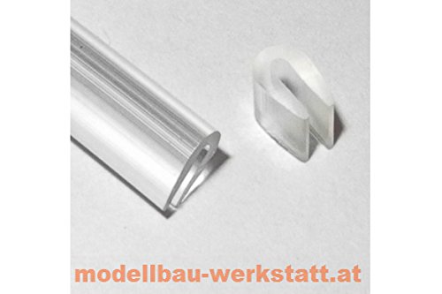 Modellbau-Werkstatt 1m Kantenschutz transparent 3,5x5,0mm für Lexan Karosserie/Kabinenhaube/Bleche UVM. - Kederband PVC weich U-Profil Keder Modellbau-Werkstatt 1m Kantenschutz transparent 3,5x5,0mm für Lexan Karosserie/Kabinenhaube/Bleche UVM. - Kederband PVC weich U-Profil Keder von Modellbau-Werkstatt