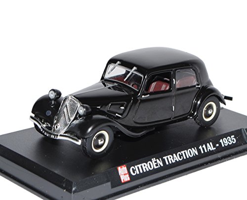 Modellcarsonline Citroen Traction 11 AL Schwarz 1935 1/43 Sonderangebot Modell Auto mit individiuellem Wunschkennzeichen von Modellcarsonline