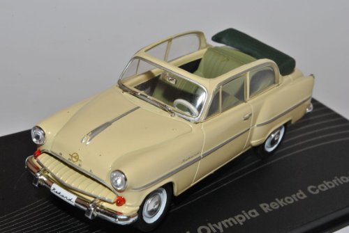 Modellcarsonline Opel Olympia Rekord Cabrio Limousine Beige 1954-1956 1/43 Sonderangebot Modell Auto mit individiuellem Wunschkennzeichen von Modellcarsonline