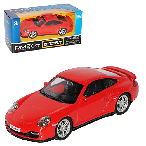 Modellcarsonline Porsche 911 997 Turbo Rot 2004-2011 1/43 Sonderangebot Modell Auto mit individiuellem Wunschkennzeichen von Modellcarsonline