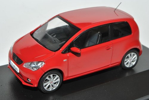 Modellcarsonline Seat MII 3 Türer Rot Ab 2011 1/43 Sonderangebot Modell Auto mit individiuellem Wunschkennzeichen von Modellcarsonline