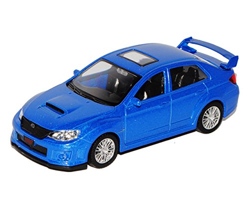 Modellcarsonline Subaru Impreza WRX STI Limousine Blau 2007-2014 1/43 Sonderangebot Modell Auto mit individiuellem Wunschkennzeichen von Modellcarsonline