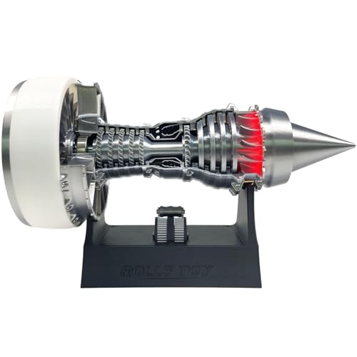 DIY Jet Aircraft Turbofan Turbojet Engine Model Kit, 3D Printed Electric Structures, Aero Mechanical Science, STEM Educational Display Gift & Desk Toy for Adults & Teens (White Tr-900) von Moderock
