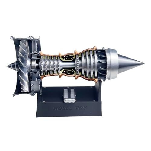 Jet Aircraft Turbofan Turbojet Engine Model Kit, 3D DIY Printed Electric Structures, Aero Mechanical Science, Gift, Education Display, Desktop Toy (Pushrod TR-900 Engine, 27.9 cm) von Moderock