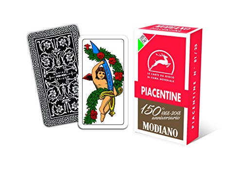 Modiano Rote Piacentine Spielkarten zum 150. Jahrestag von Modiano