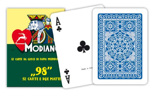 Modiano 300250 King 98 Poker Spielkarten, Blau/Rot, M Modiano 300250 King 98 Poker Spielkarten, Blau/Rot, M von Modiano