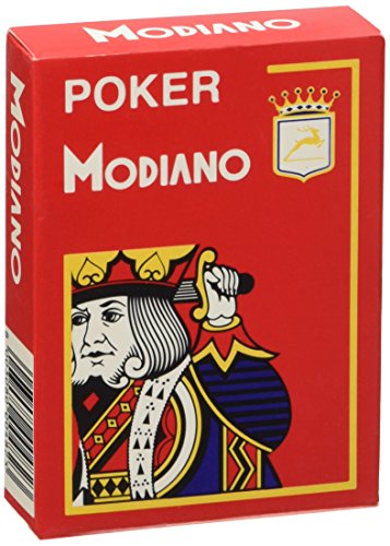 Modiano 300482 Italy Spielkarten, Rot von Modiano